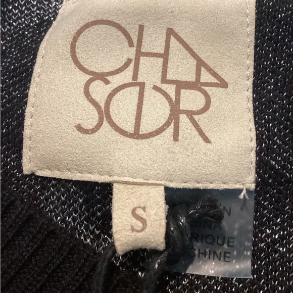 Chaser Black & Silver Star V-Neck Sweater – Size S – Cozy & Stylish - Picture 3 of 6